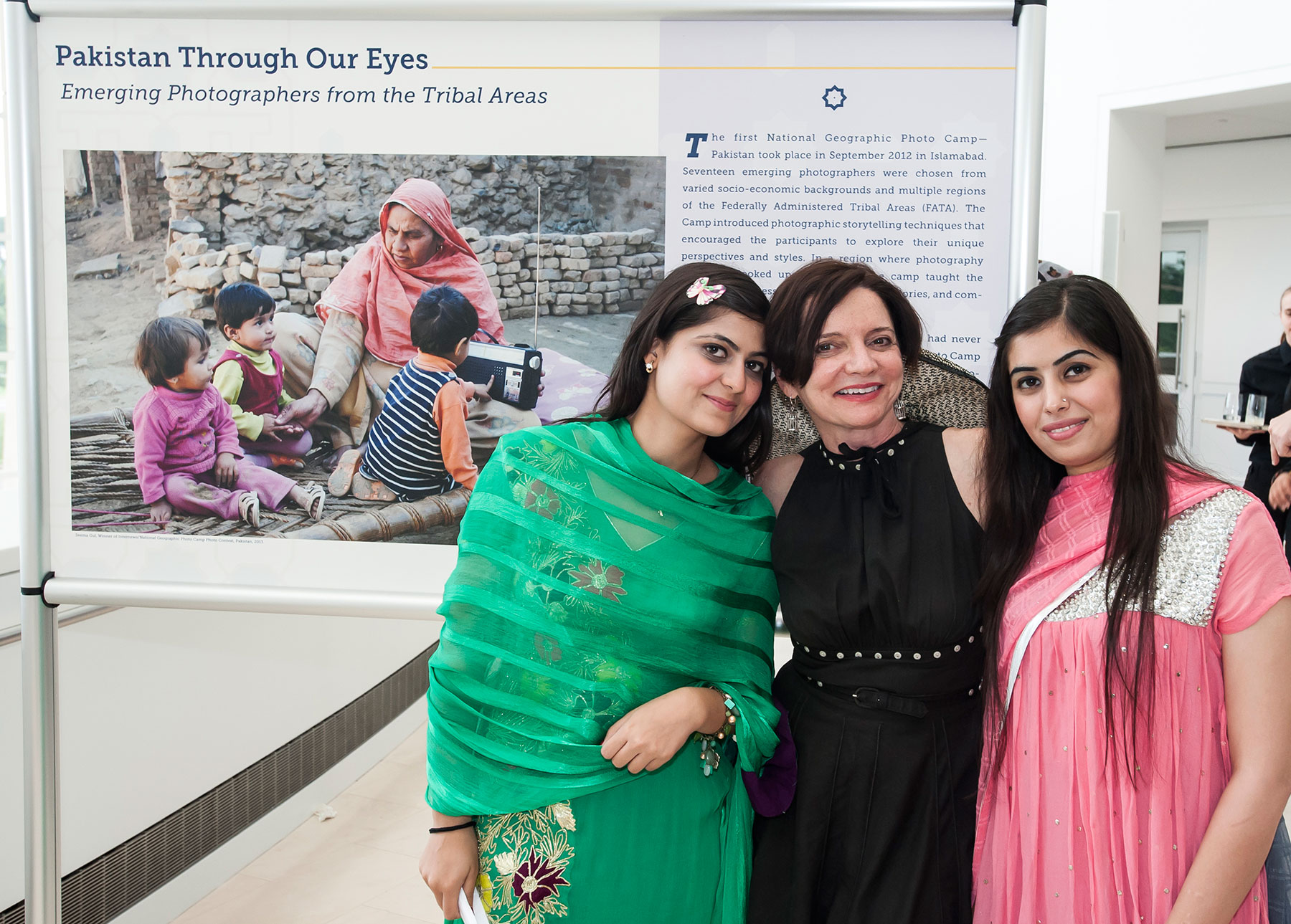 The exhibition "Pakistan Through Our Eyes: Emerging Photographers from the Tribal Areas" was presented on June 12, 2013 at the United States Institute of Peace in Washington, D.C. The exhibition highlighted the work of 17 emerging photographers from the Federally Administered Tribal Areas (FATA) of Pakistan who participated in two National Geographic Photo Camps. National Geographic Photo Camp Pakistan is a collaboration of USAID, National Geographic and Internews. Curators Without Borders provided exhibition curation and graphic design. Photo: imijphoto.com